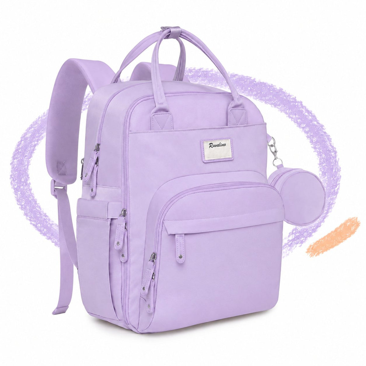 RUVALINO Classic diaper backpack in Purple