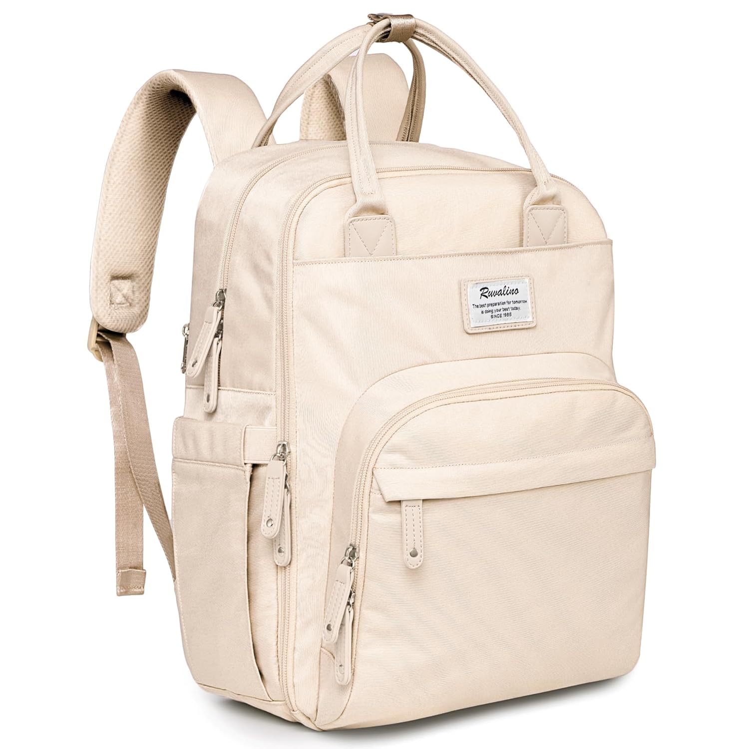 Ruvalino Classic Diaper Bag Backpack Beige