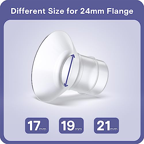 a close-up of a bottle with text: 'Different Size for 24mm Flange 19 mm mm mm'