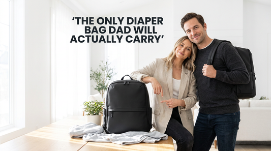 The best unisex diaper bag dad will actually carry — Ruvalino minimalist black backpack