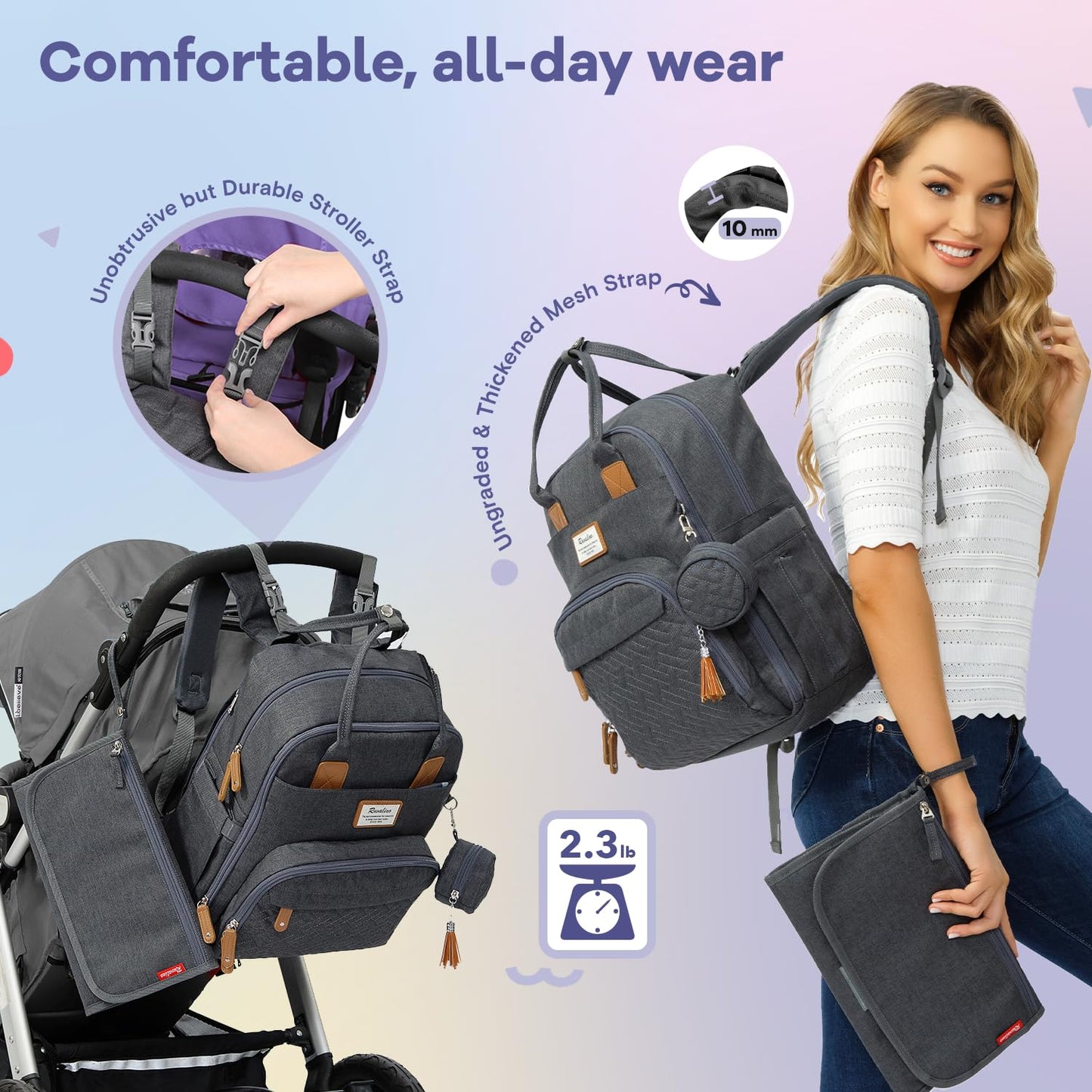RUVALINO Neutral All-in-One Baby Bags Set