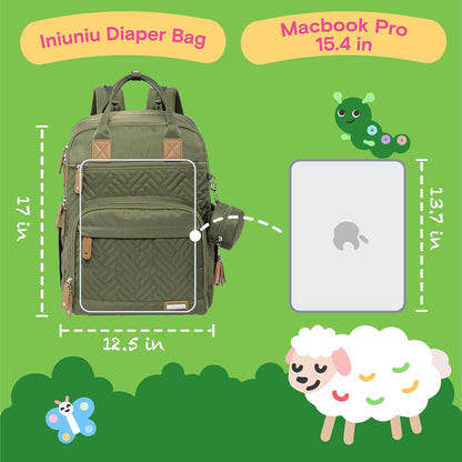 RUVALINO 4 in 1 kit Large Diaper Bag Backpack
