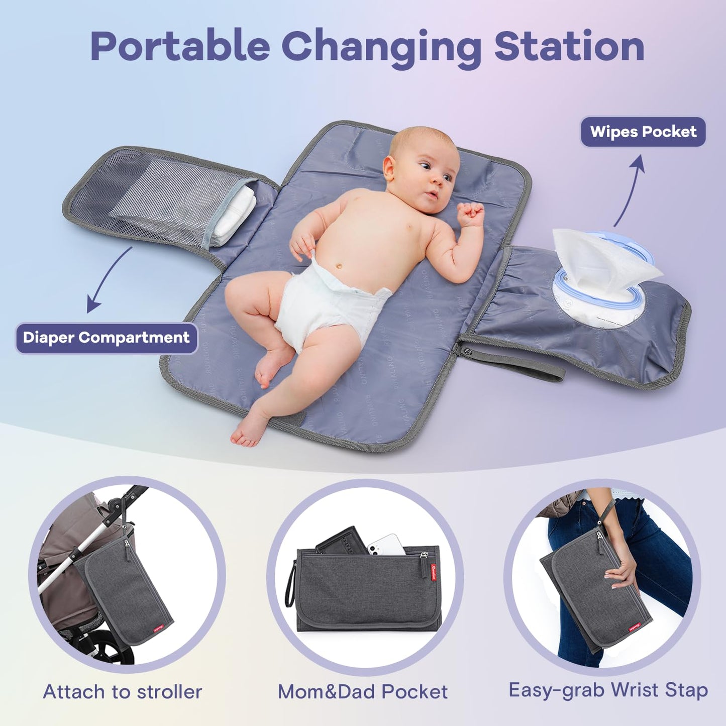 RUVALINO Neutral All-in-One Baby Bags Set