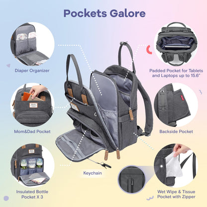RUVALINO Neutral All-in-One Baby Bags Set