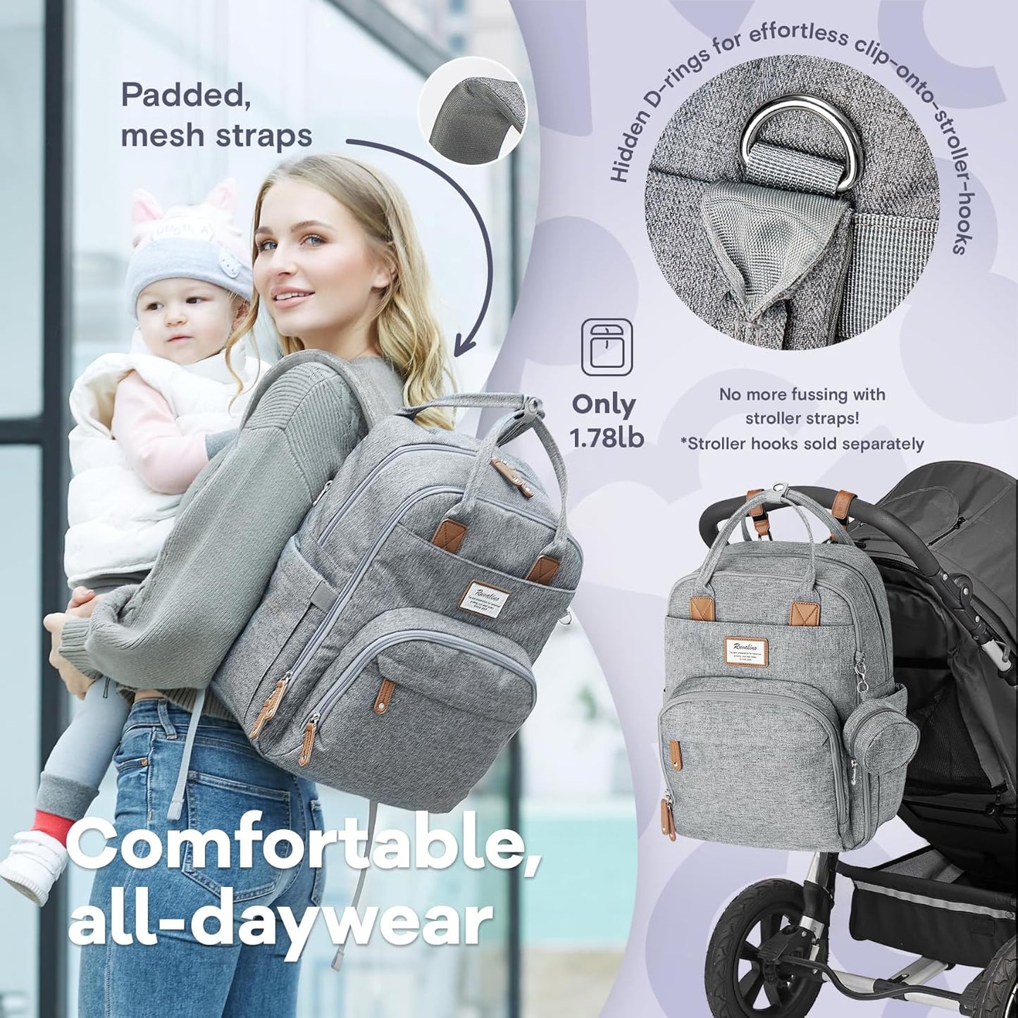 RUVALINO Classic Diaper Bag Backpack