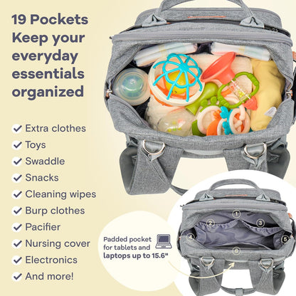 RUVALINO Classic Diaper Bag Backpack