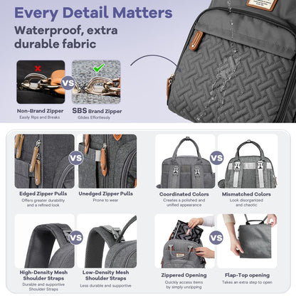 RUVALINO Neutral All-in-One Baby Bags Set