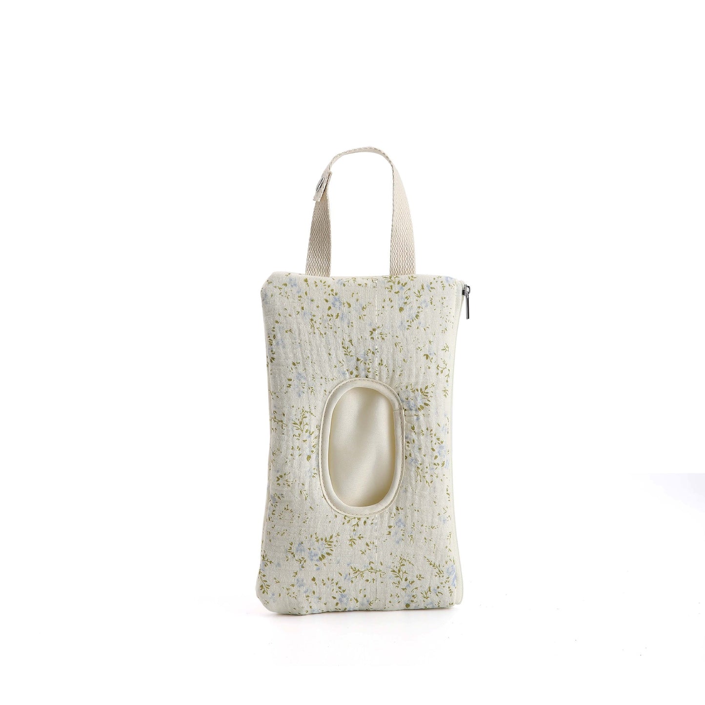 Ruvalino Wipe Holder Quilted Wipe Pouch Portable Hanging Floral Wet Wipes Bag