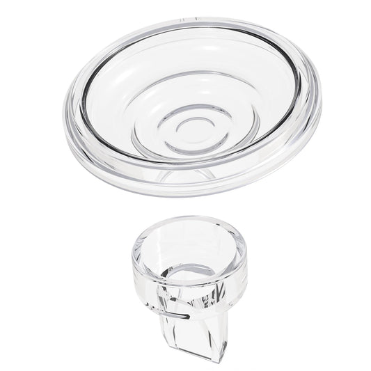 a clear glass container and a clear glass container