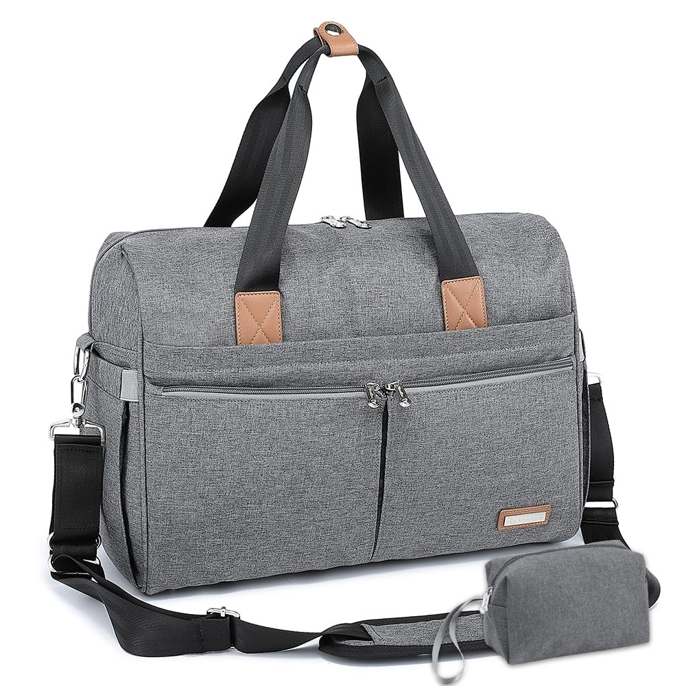 a grey and black bag