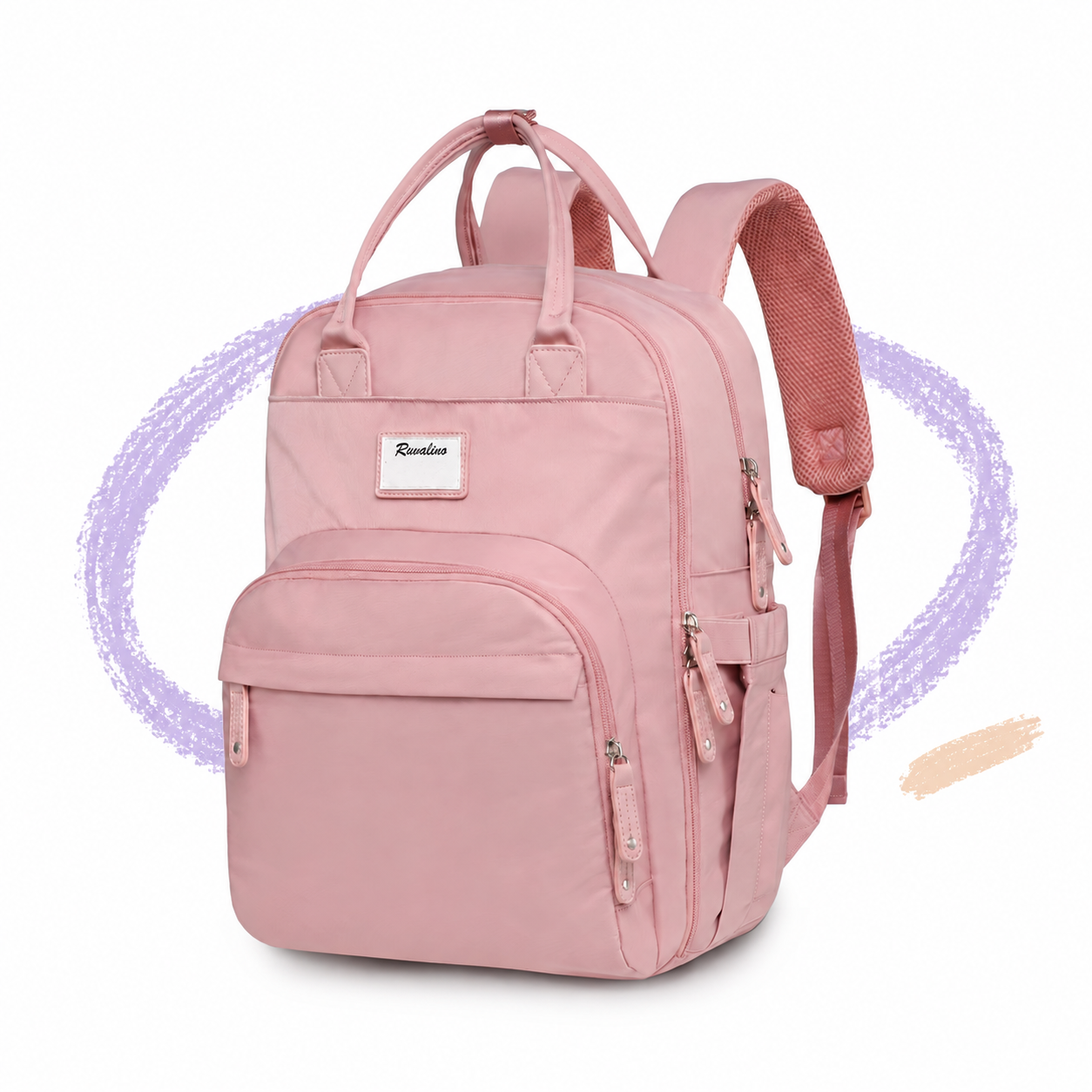 RUVALINO Classic diaper backpack in Pink
